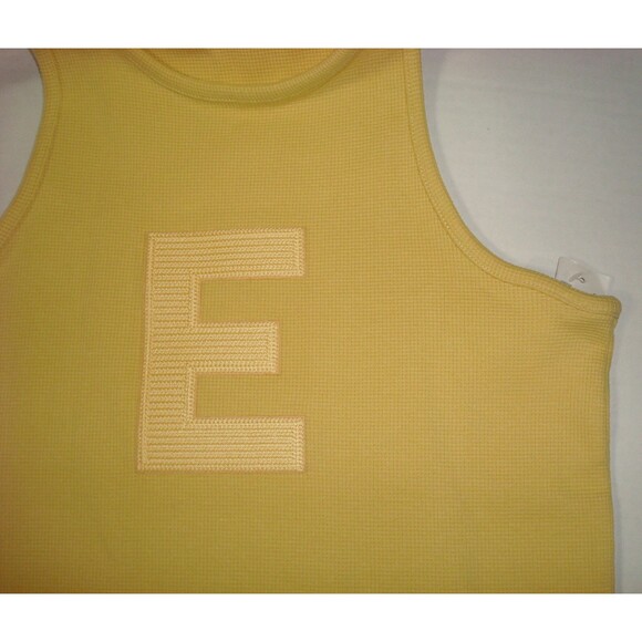 New Womens Small Light Tuscan Yellow Tank Top Essentials Fear of God NWT Logo S - Picture 5 of 5